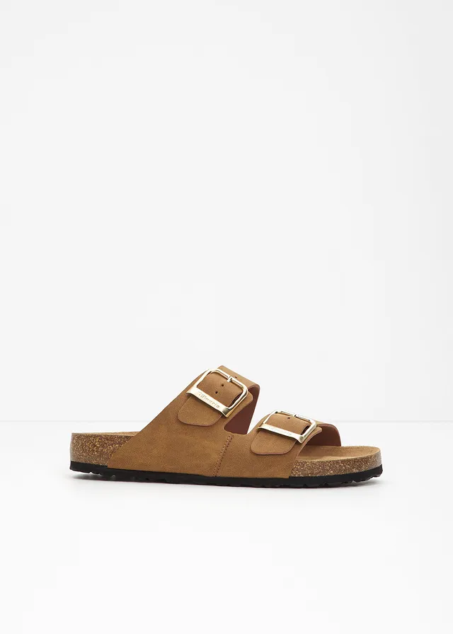 Mules Tamaris en cuir, Couleur: cognac