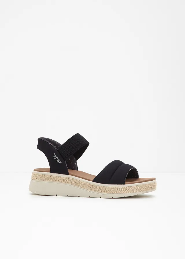 Skechers slip-in sleehak sandalette, Kleur: zwart