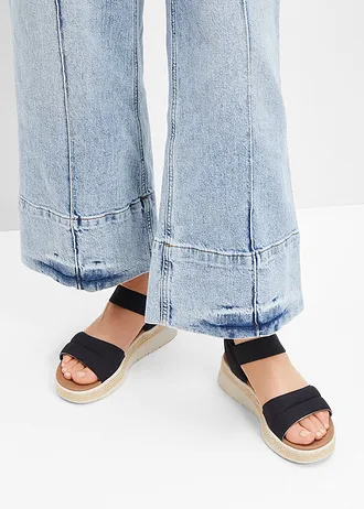 Nazouvací sandály na klínku značky Skechers • černá • bonprix obchod