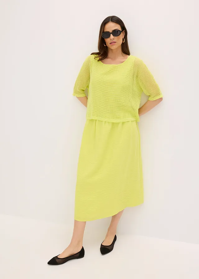 Robe effet 2en1, Couleur: jaune citron