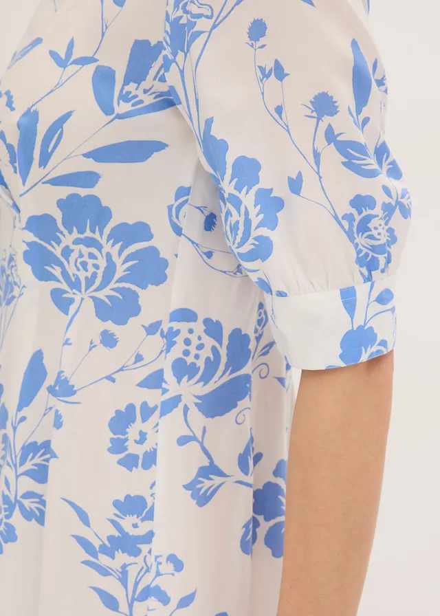 Blousejurk van soepele viscose • middenblauw/wolwit gebloemd • product-page.page-title-suffix