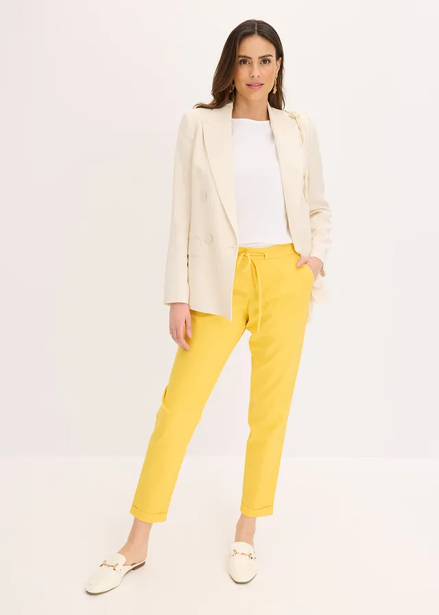 Pantalon en lin mélangé • curry • product-page.page-title-suffix