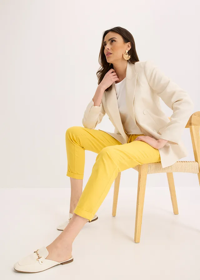 Pantalon en lin mélangé • curry • product-page.page-title-suffix