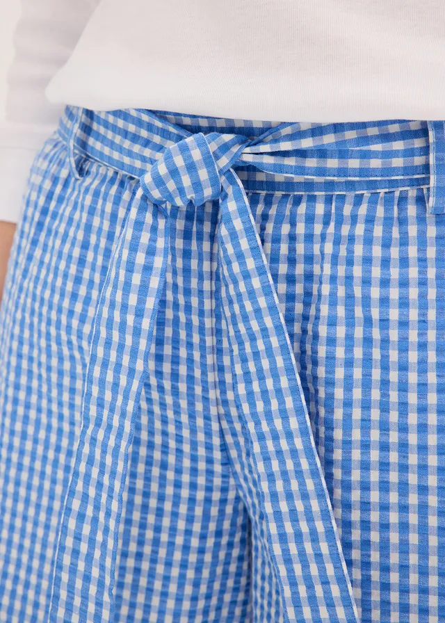 Pantalon à imprimé Vichy • écru/bleu moyen carreaux • product-page.page-title-suffix