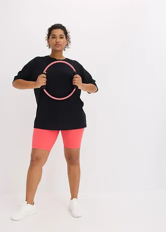 Oversize sportovní triko s bavlnou, rychleschnoucí, barva: černá