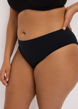 Maxislip met biologisch katoen (set van 7), Kleur: zwart