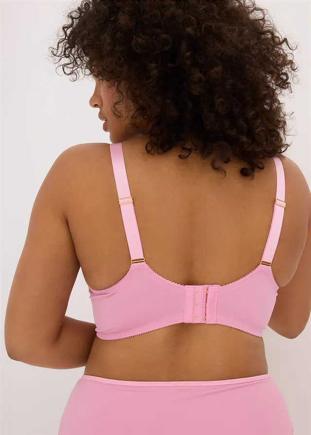 Soutien-gorge minimiseur avec dentelle délicate, Couleur: rose glycine