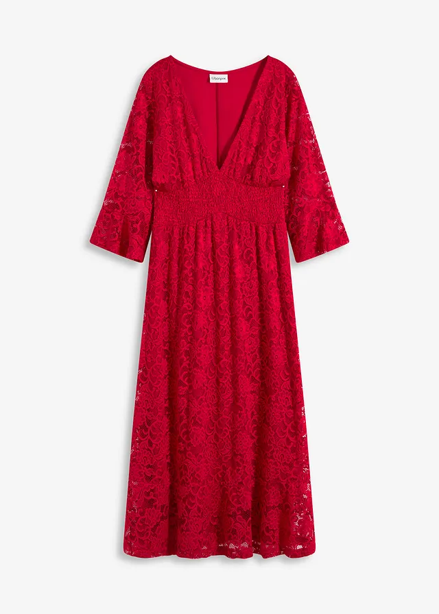 Rochie din dantelă cu volane