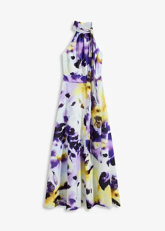 Robe longue en tissu néoprène épais