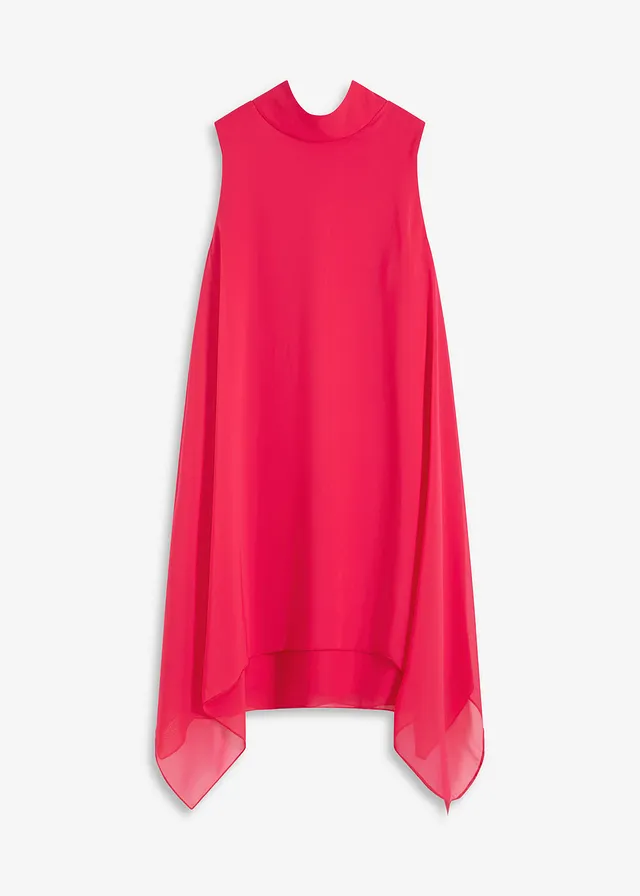 Rochie din șifon cu guler drept