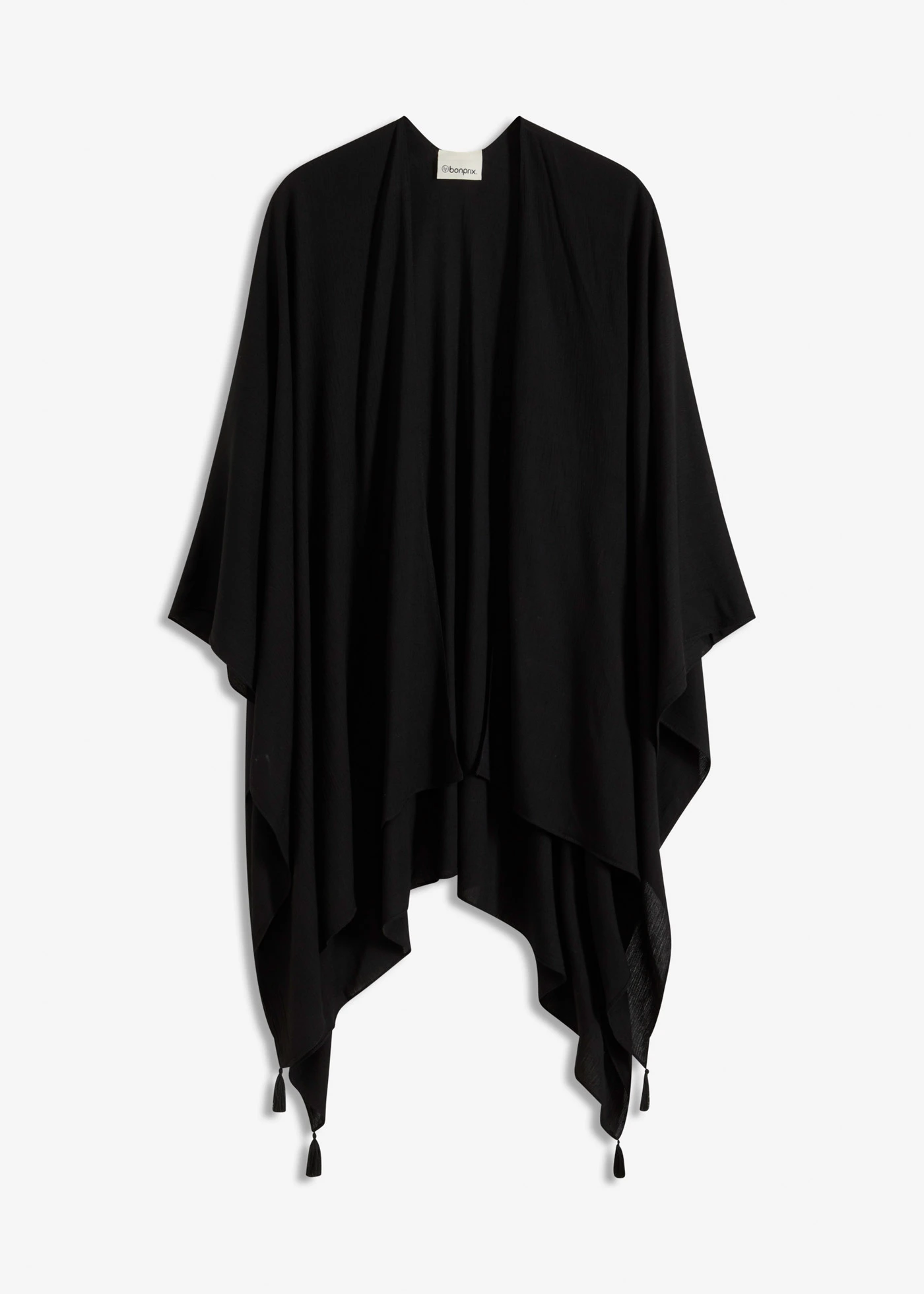 Poncho pour l’été en viscose • noir • Boutique bonprix