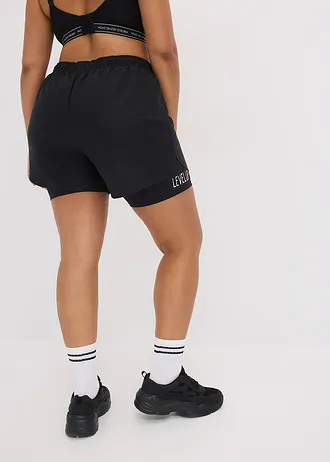 Ultra lichte sport short 2 in 1, Kleur: zwart