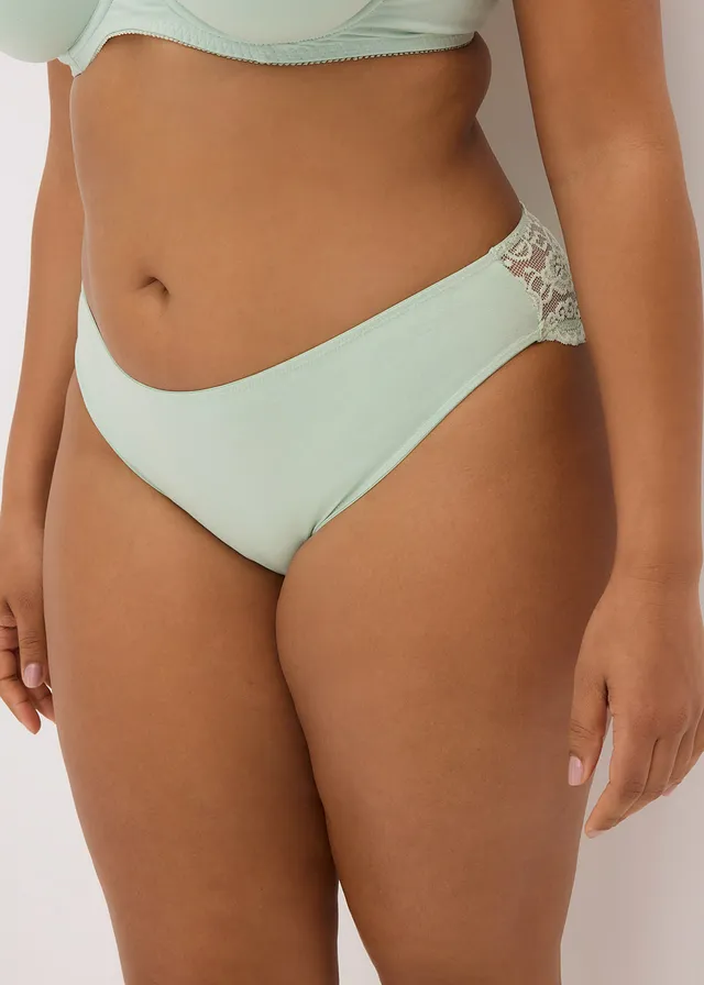 Slip met kant (set van 6), Kleur: wolwit+lichtrietgroen+bessensorbet