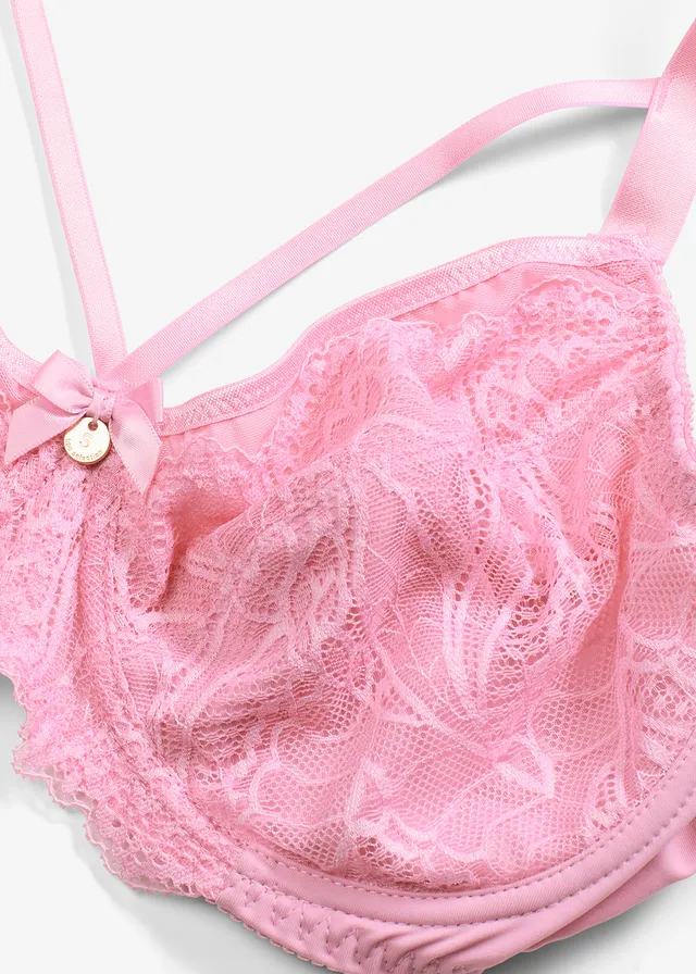 Soutien-gorge minimiseur avec dentelle délicate • rose glycine • product-page.page-title-suffix