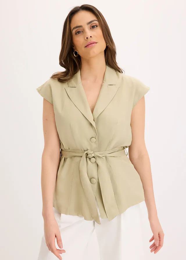 Blazer sans manches en Lyocell • marron clair • product-page.page-title-suffix