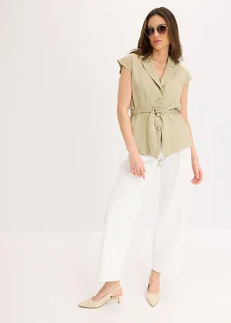 Mouwloze blazer van lyocell • lichtbruin • bonprix online shop