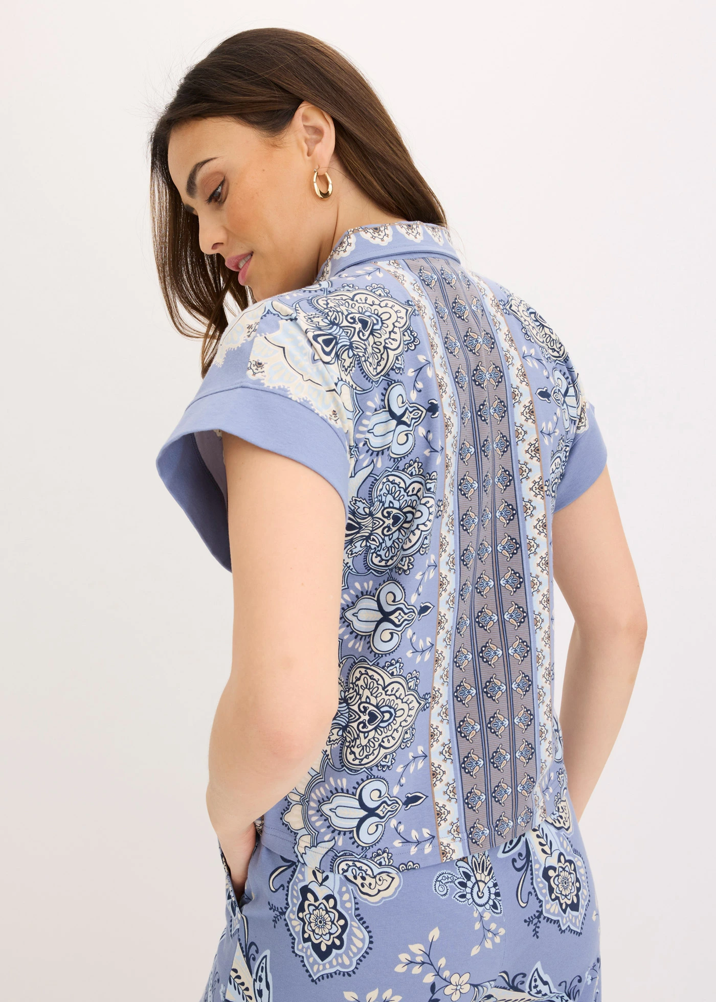 Oversize úpletová halenka • přírodní-tmavě modrá -velbloudí-matně modrá-pudrově modrá • bonprix obchod