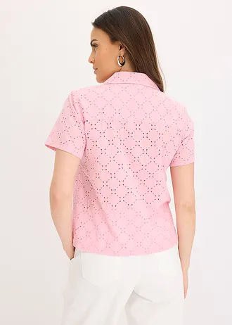 Blouse met broderie anglaise • theeroos • bonprix online shop