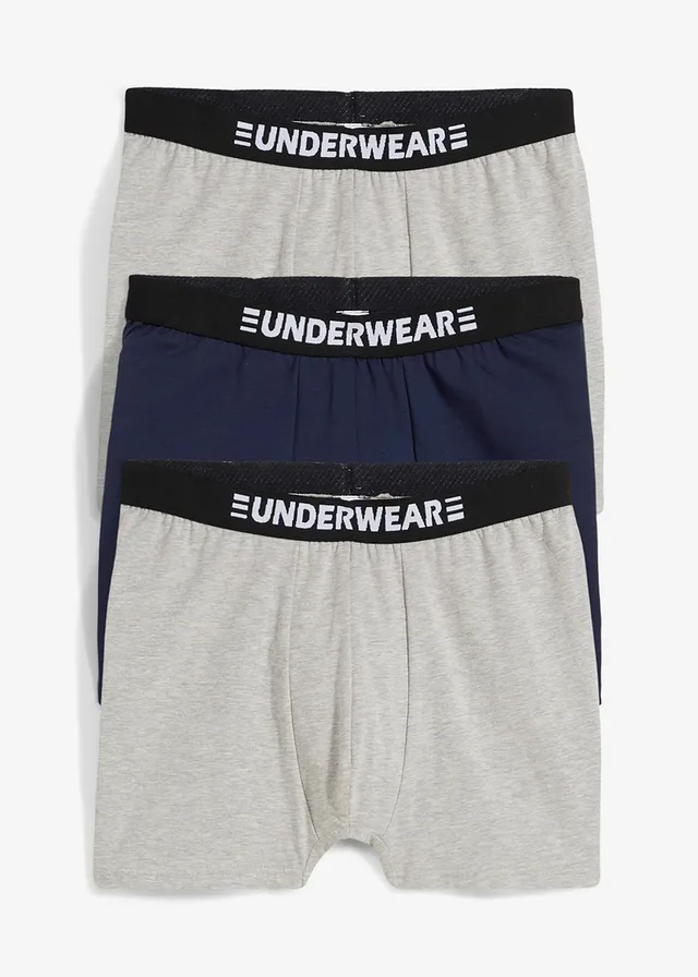 Chilot boxer mulat cu lungime midi, din bumbac organic moale (set/3 buc.)