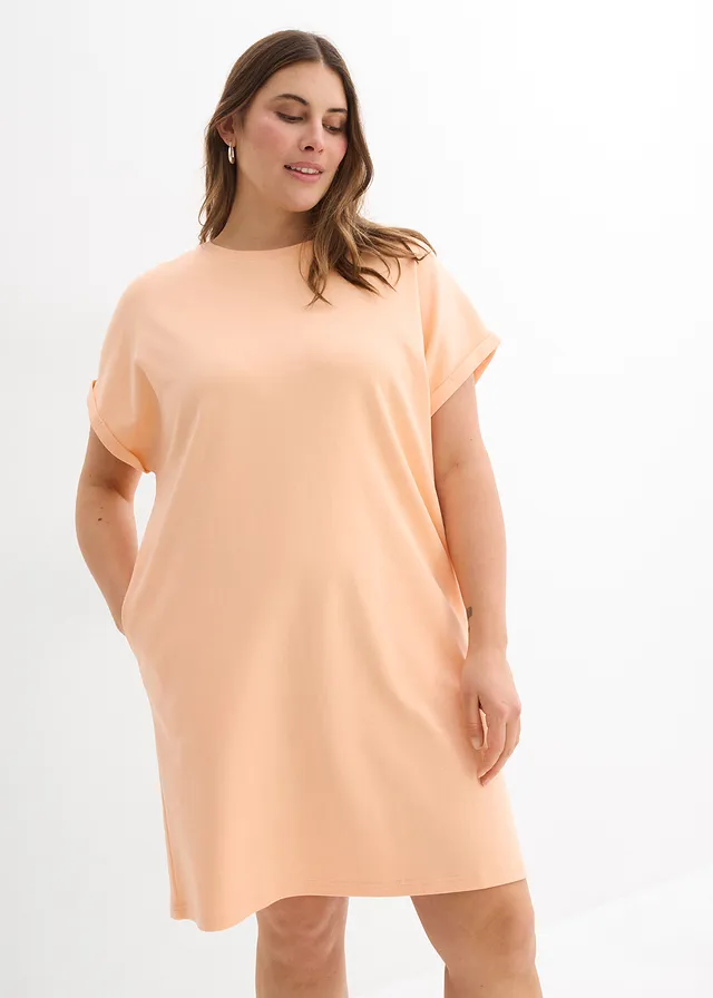 Robe courte en interlock épais, Couleur: melba