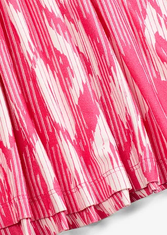 Dlouhé šaty z měkké viskózové směsi • pink + bílá s potiskem • bonprix obchod