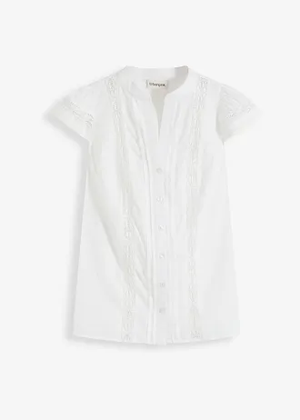 Blousetop van puur katoen • wolwit • bonprix online shop