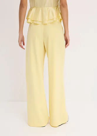 Pantalon large à pinces • jaune clair • Boutique bonprix