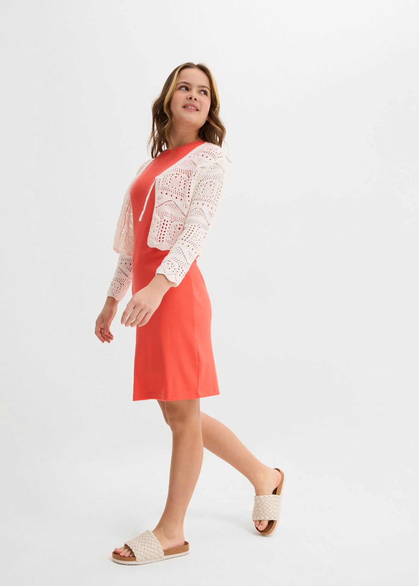 Gebreide bolero met 3/4 mouwen • wit • bonprix online shop