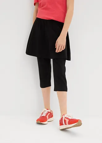 Legging 3/4 avec jupe intégrée • noir • Boutique bonprix