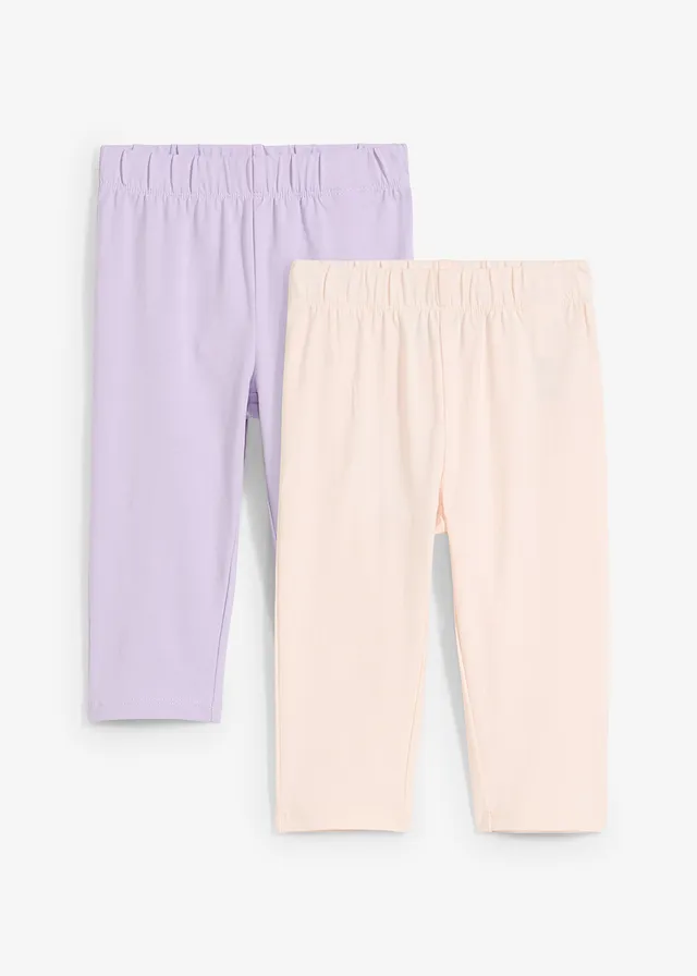 Capri legíny z elastickej bio bavlny (2 ks)