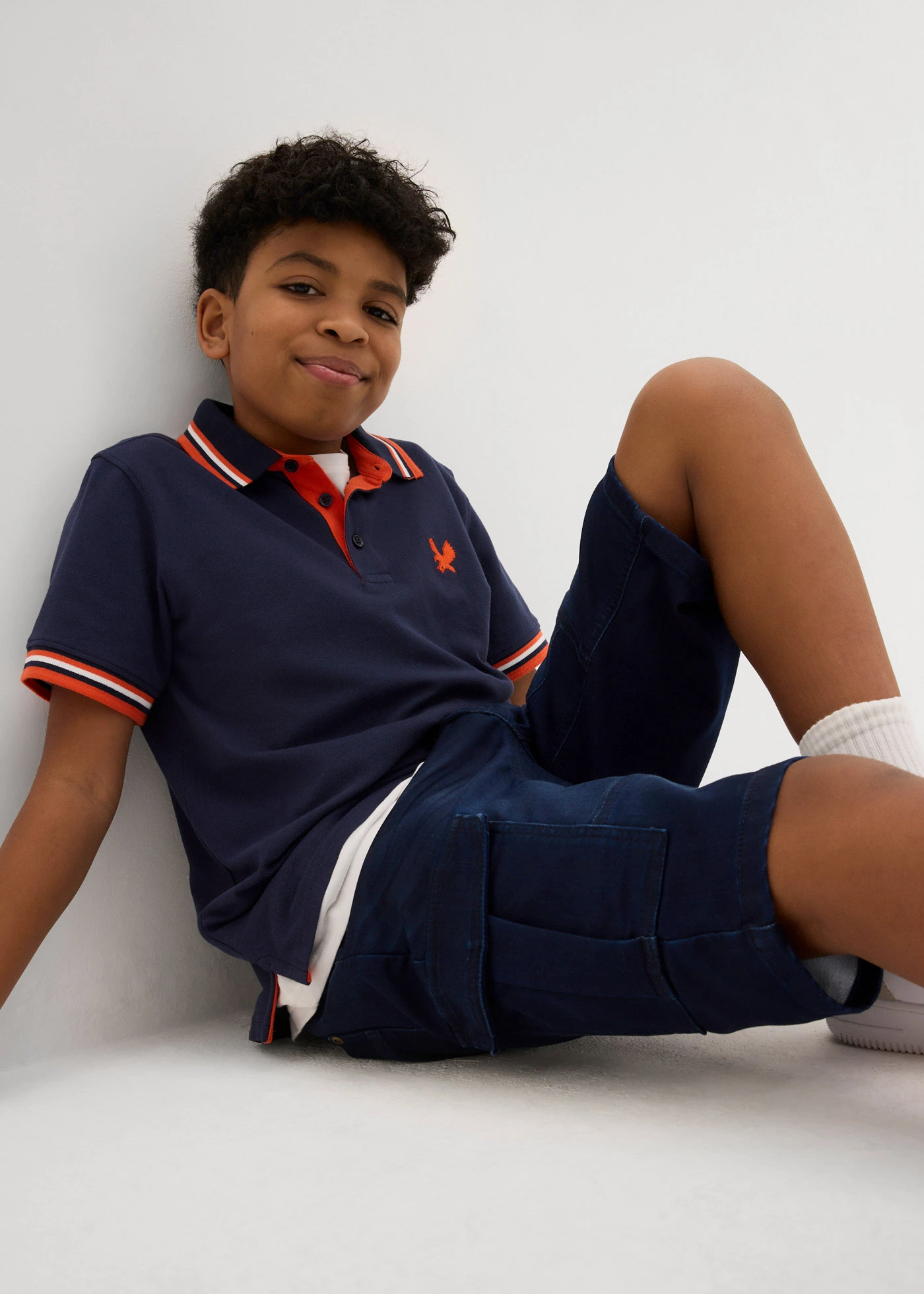 Džínové bermudy z teplákoviny, Regular Fit • tmavě modrý denim • bonprix obchod