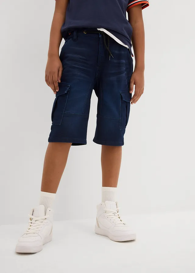 Bermuda jean en molleton, Regular • bleu foncé denim • product-page.page-title-suffix