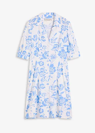 Rochie cu guler de cămașă, din viscoză vaporoasă