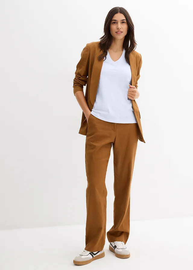 T-shirt van puur biologisch katoen ( set van 2) donkerblauw/wit