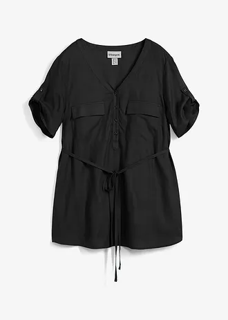 Zwangerschapsblouse/voedingsblouse van viscose • zwart • bonprix online shop