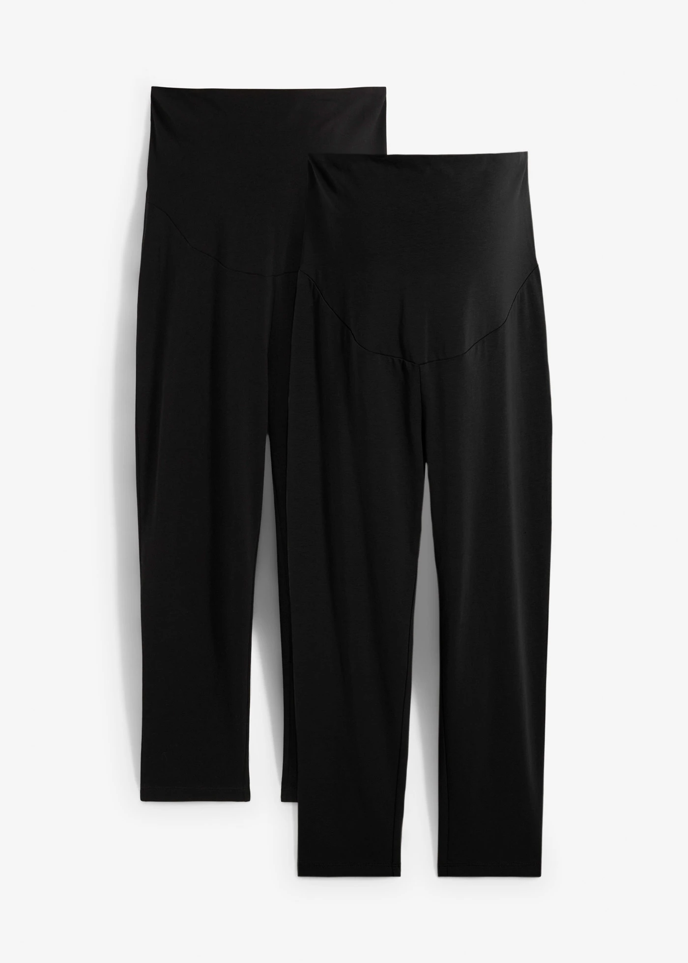 Těhotenské capri legíny (2 ks v balení) • černá + černá • bonprix obchod