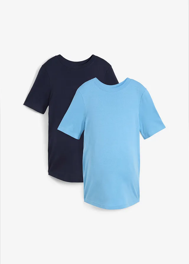 Geribd zwangerschapsshirt van puur biologisch katoen ( set van 2)