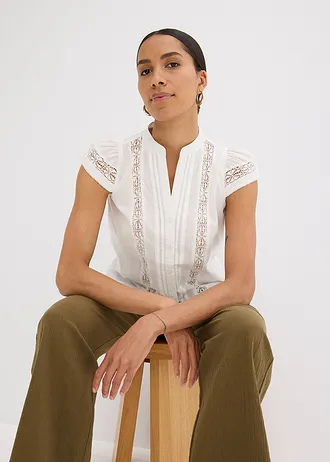 Chemisier 100% coton • blanc cassé • Boutique bonprix