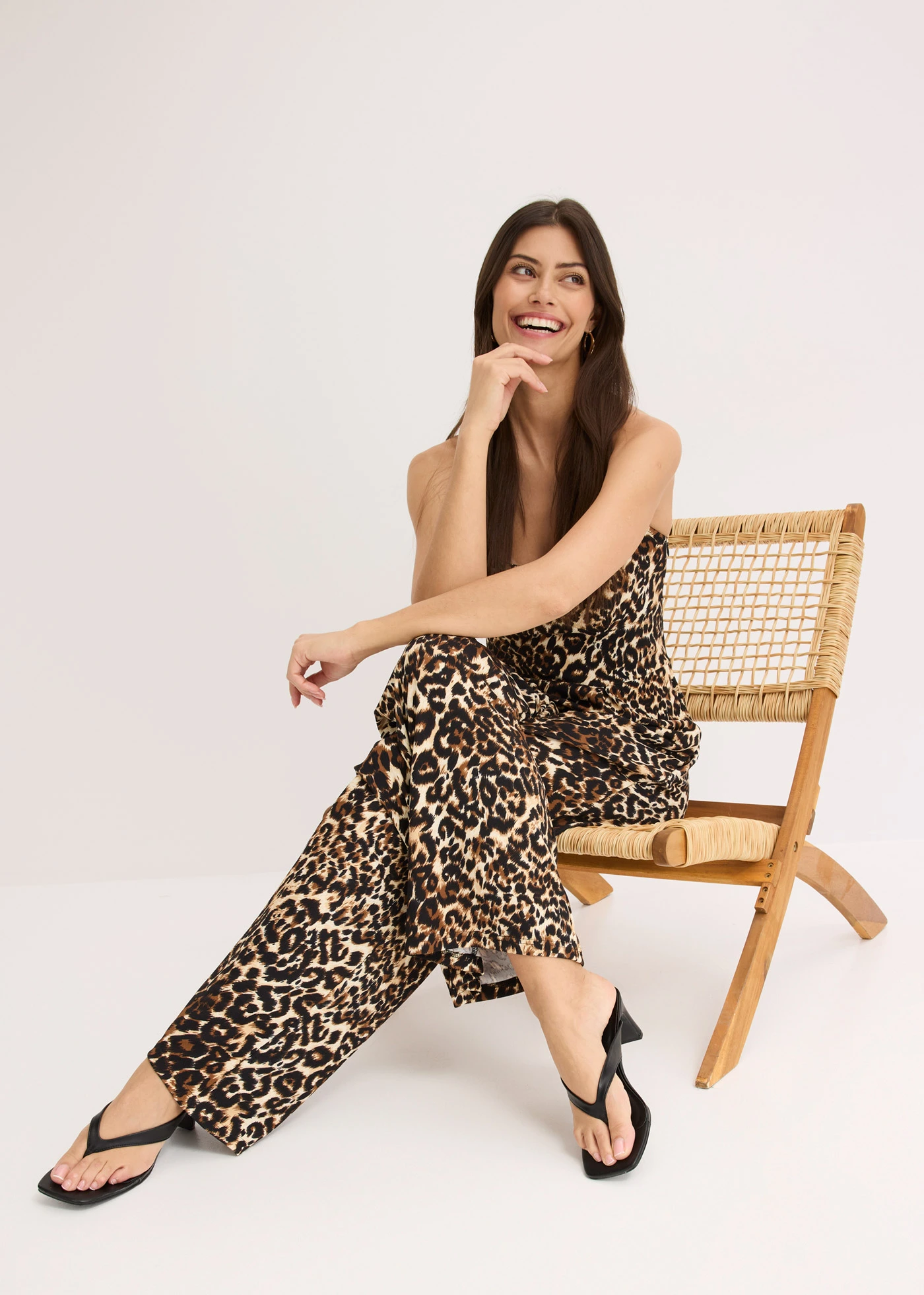 Žerzejový overal • s leopardím potiskem • bonprix obchod