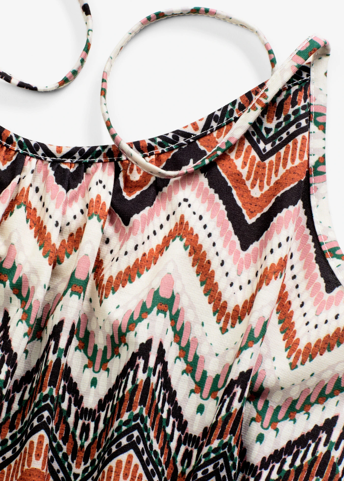 Gedessineerde Jurk met spaghettibandjes • wolwit-bruin gedessineerd • bonprix online shop