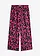 Pantalon large et imprimé en viscose fluide, Couleur: noir/fuchsia imprimé