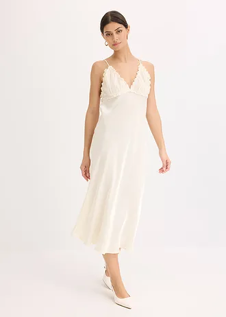 Maxi jurk van soepel satijn • champagnekleur • bonprix online shop