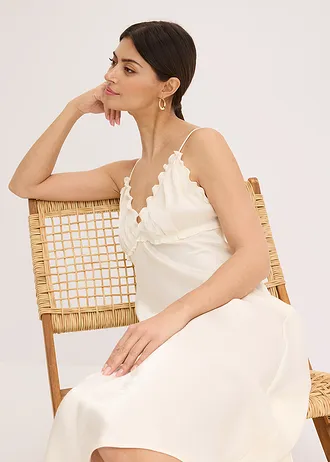 Maxi jurk van soepel satijn • champagnekleur • bonprix online shop