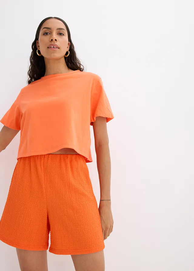 Short en léger jersey crêpe • mangue • product-page.page-title-suffix
