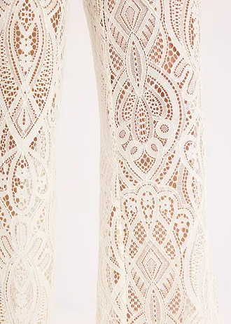 Kalhoty z krajky • krémová • bonprix obchod