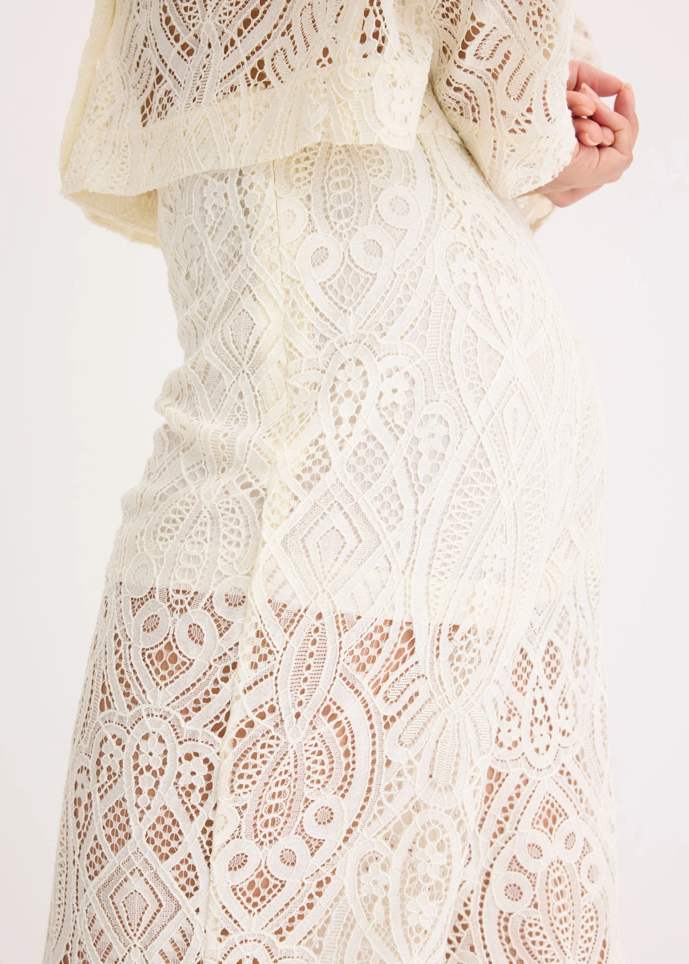 Kalhoty z krajky • krémová • bonprix obchod