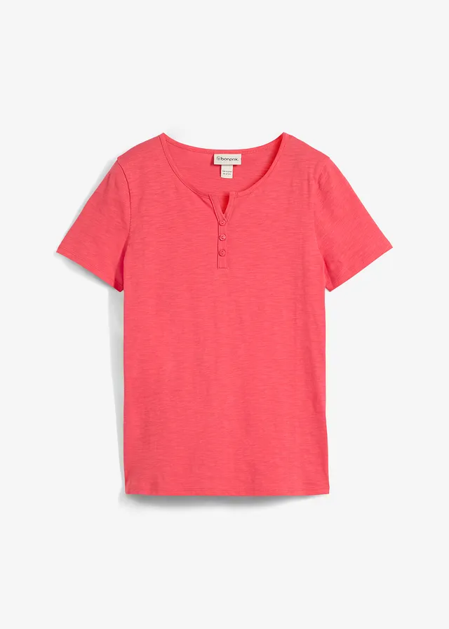 Bluză henley din bumbac organic 100%