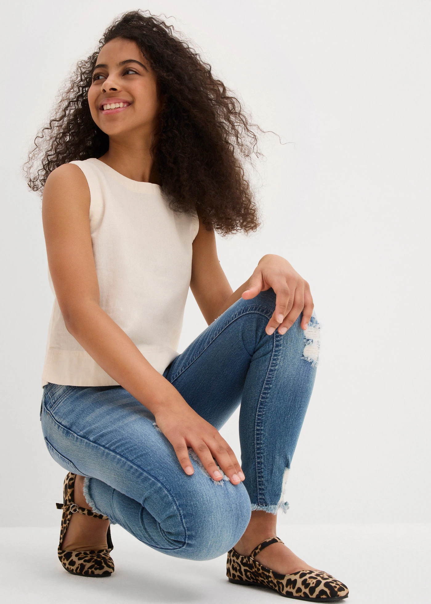 Blúz top hűsítő lenvászon keverékből • natúrbézs • bonprix áruház