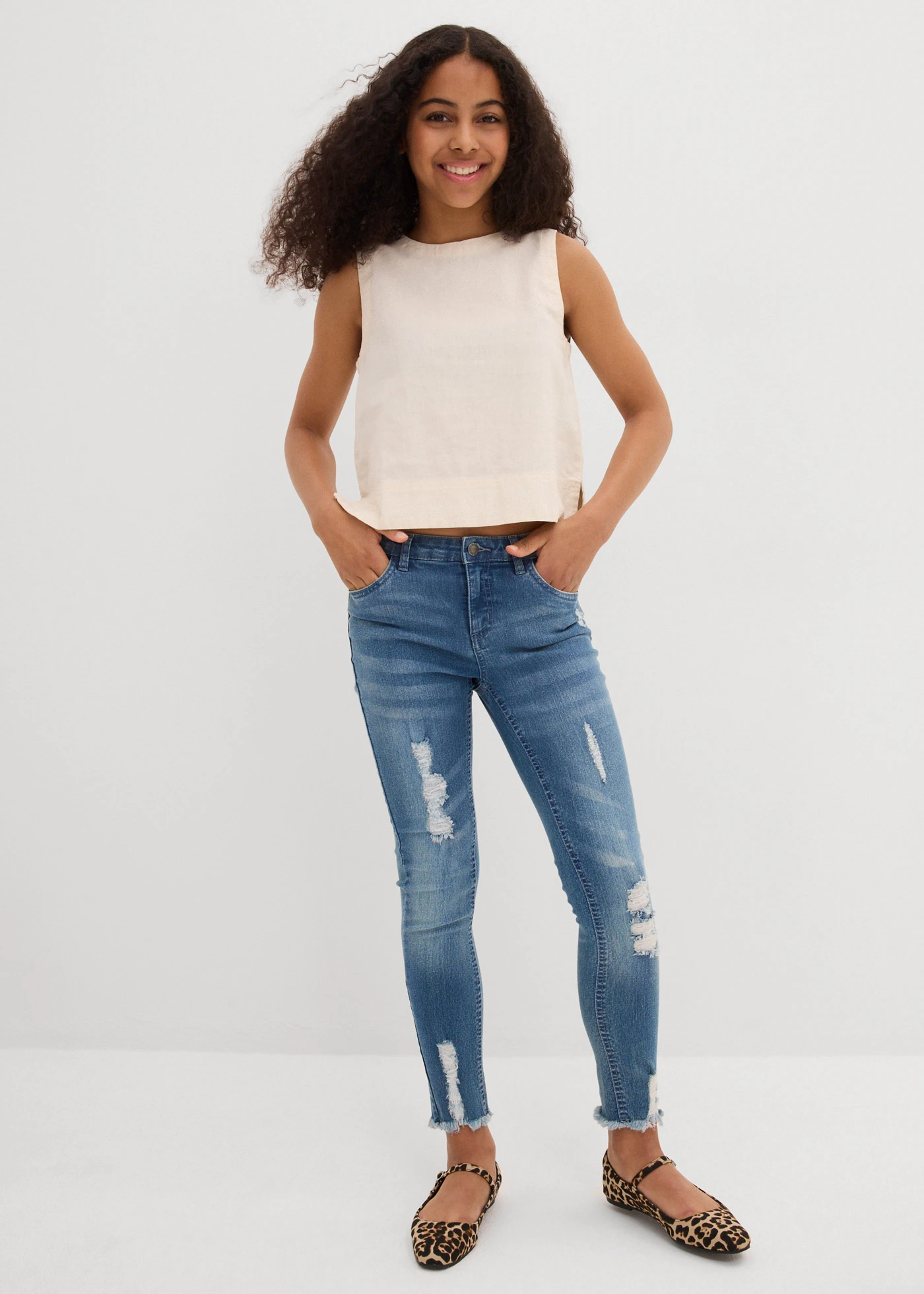 Blúz top hűsítő lenvászon keverékből • natúrbézs • bonprix áruház