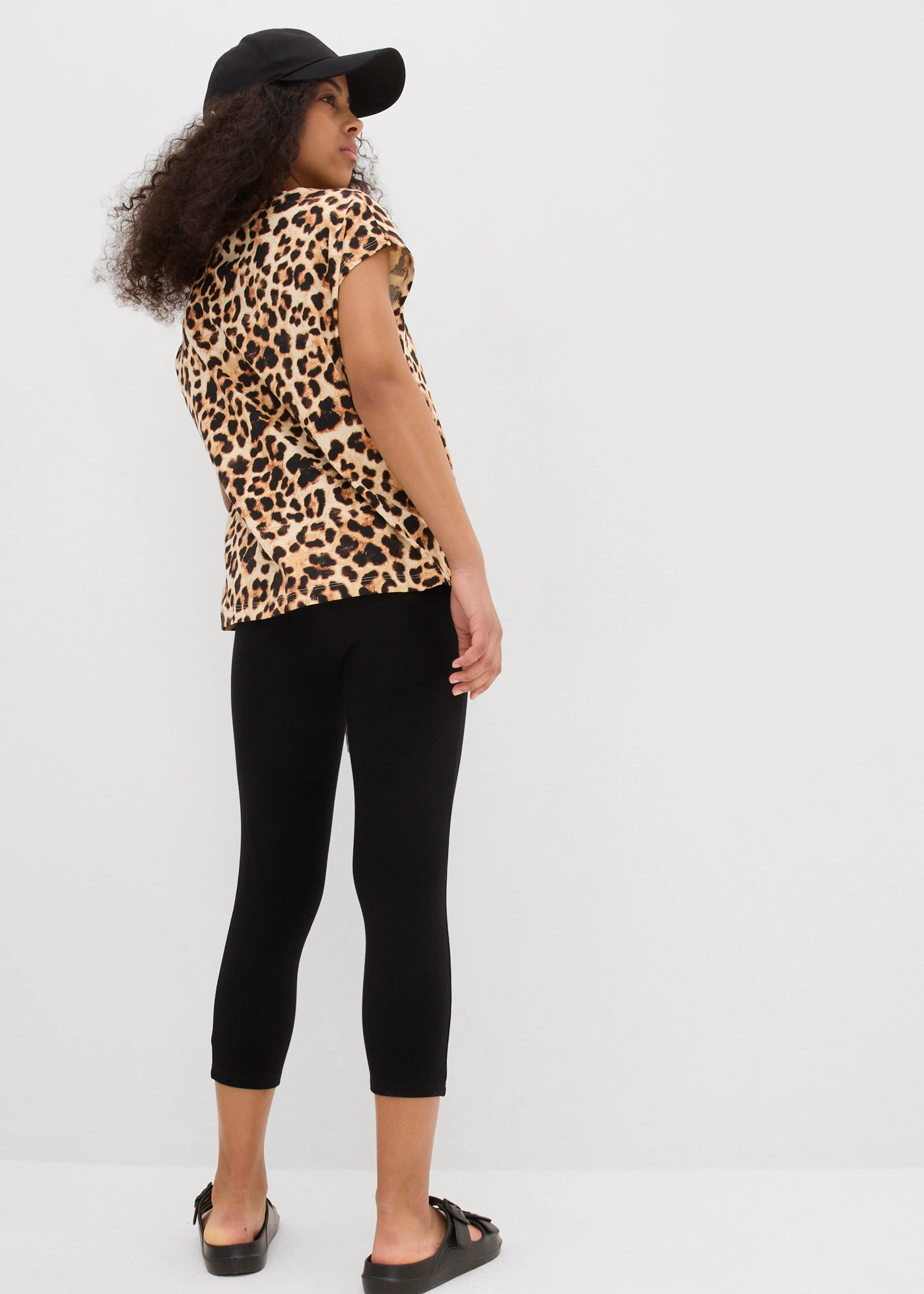 Capri legging van een katoenmix (set van 2) • zwart • bonprix online shop